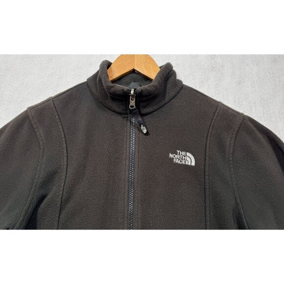 The North Face Full Zip Fleece Jacket Midweight Black Coat Girls Size Large - Picture 3 of 7